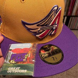 Size 7 1/4 New Era Los Angeles Anaheim California Angels Fitted Hat & Pin